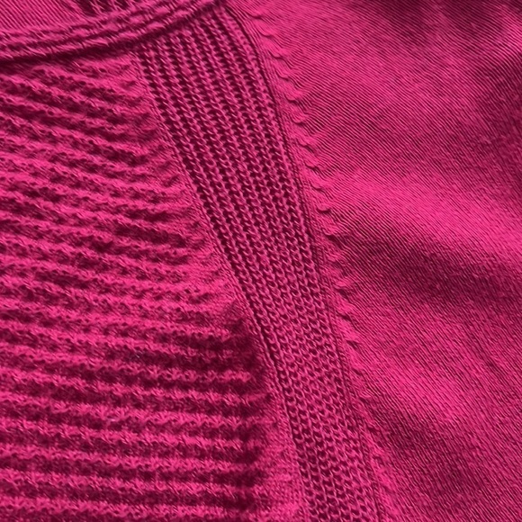 Christopher and Banks women’s woven maroon top with plaid faux under shirt - Picture 3 of 7